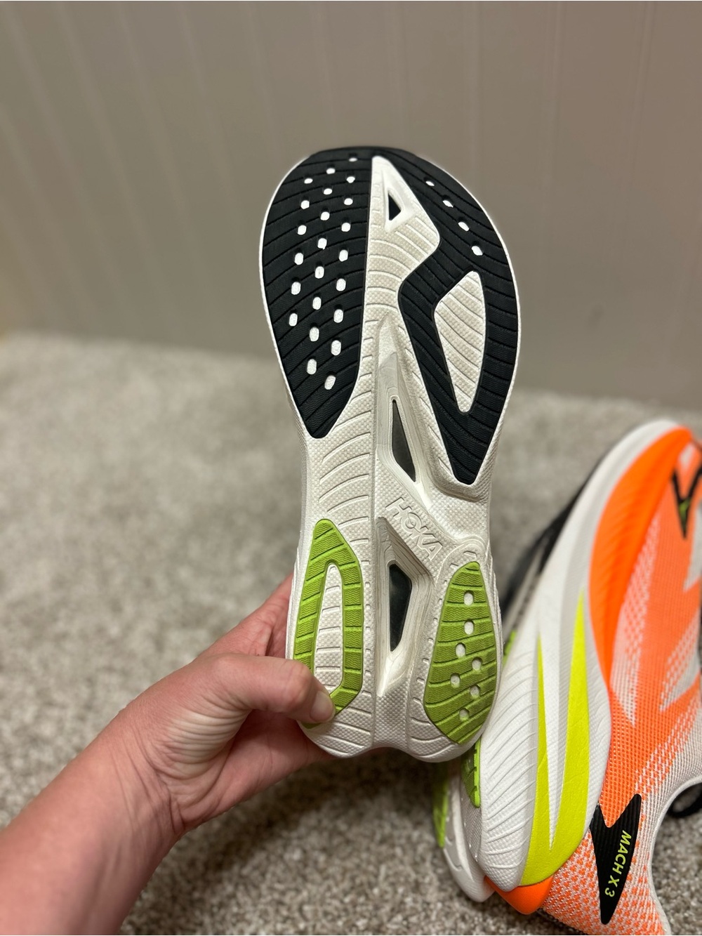 Hoka one one men’s Mach x3 running athletic workout sneakers sz. 11.5 - Picture 6 of 6